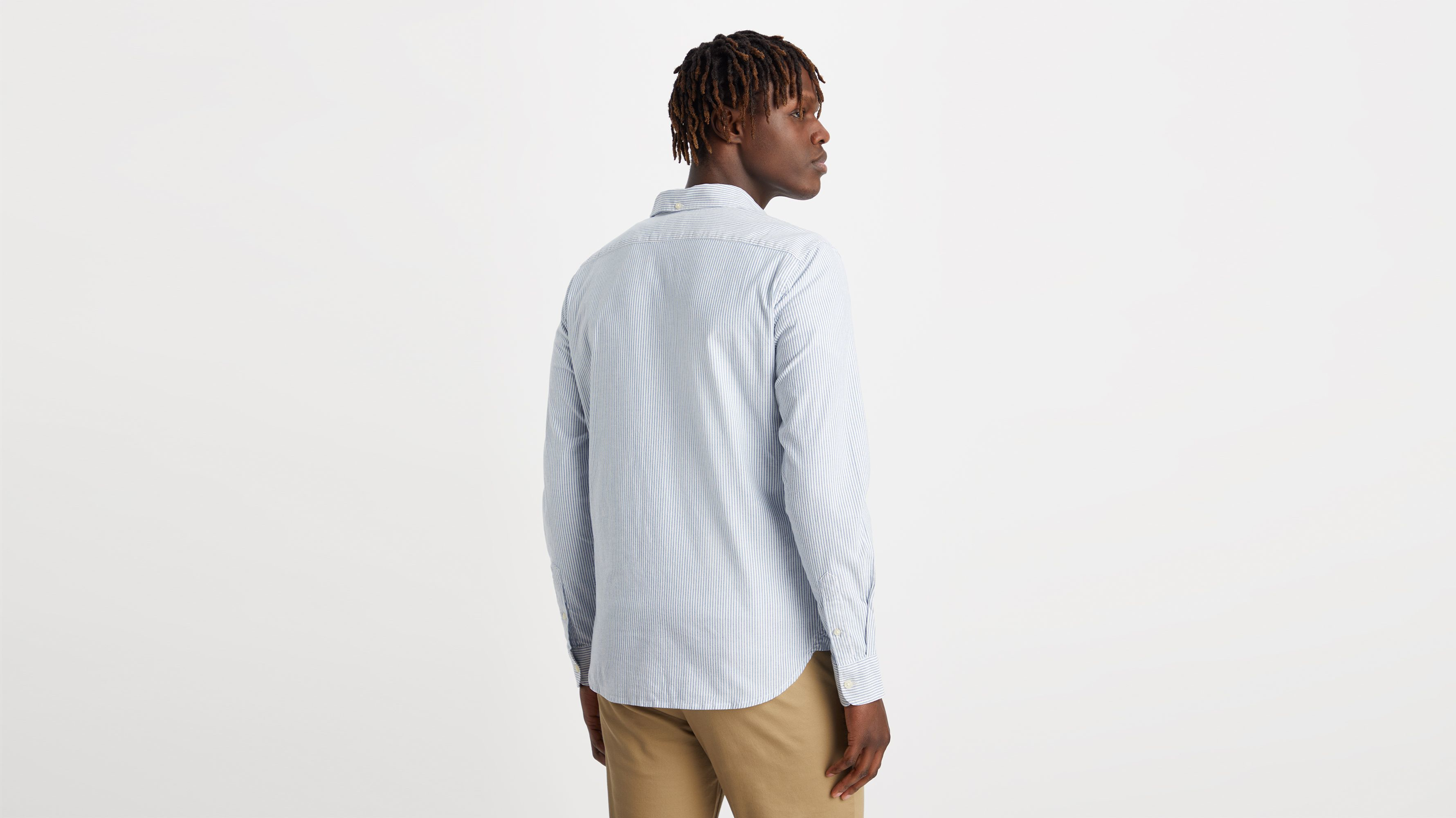 dress shirts dockers Men's Classic Fit Long Sleeve Signature Comfort Flex Shirt (Standard and Big & Tall), Delft Blue Stripe, Small : Clothing, Shoes & Jewelry the American brand has manufactured simple everyday garments with a focus on durability in both material selection and manufacturing processes Dockers Men's Comfort Flex Button-Down