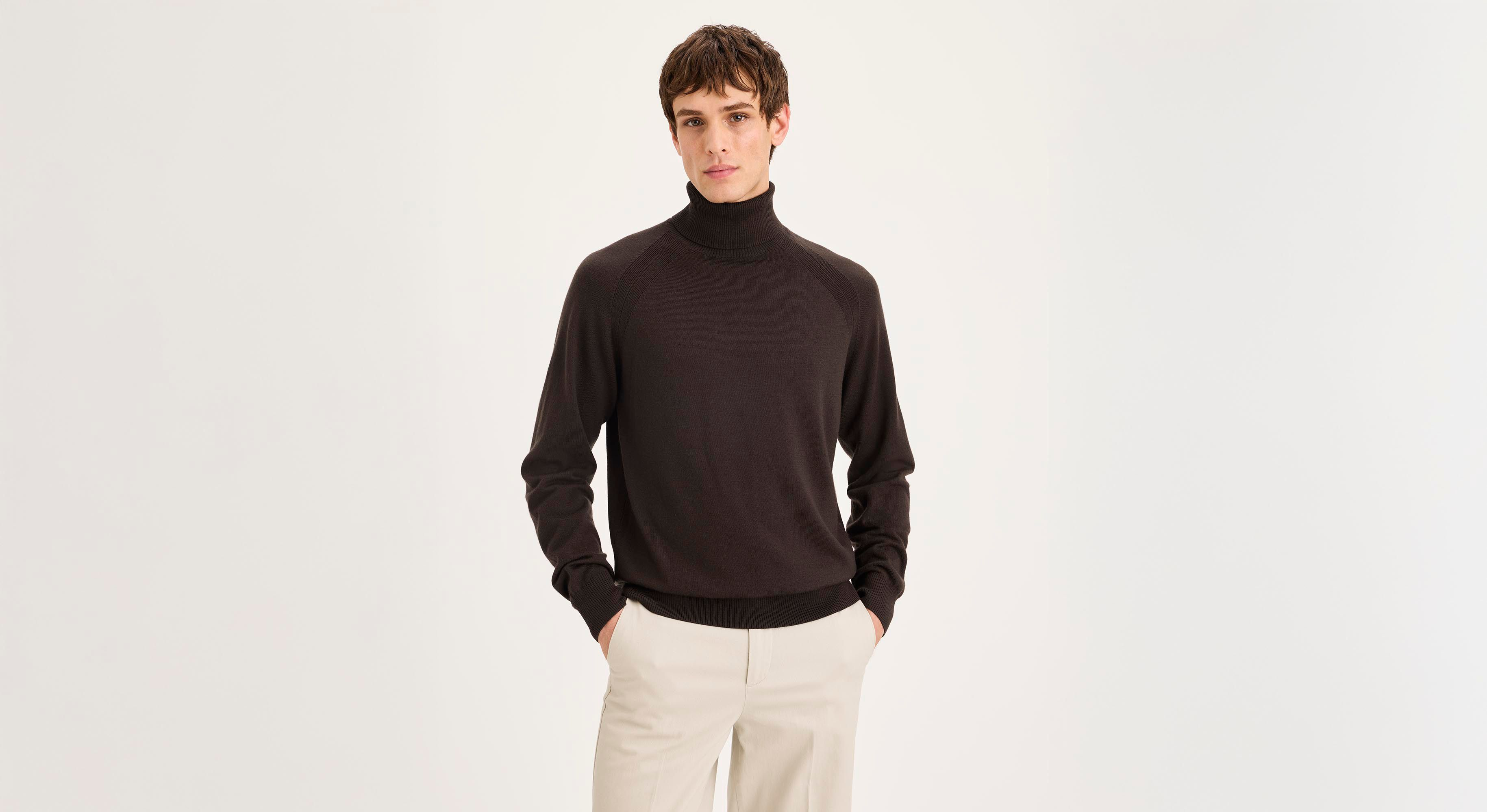 ニット/セーター deres back line turtle neck sweater Desiree Black and White Turtleneck Oversized Sweater – Robin Towle