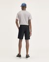 Back view of model wearing Beautiful Black Go Chino Shorts, Straight Fit with Airweave.