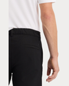 View of model wearing Beautiful Black Go Pro Pant with AceFlex, Slim Fit.