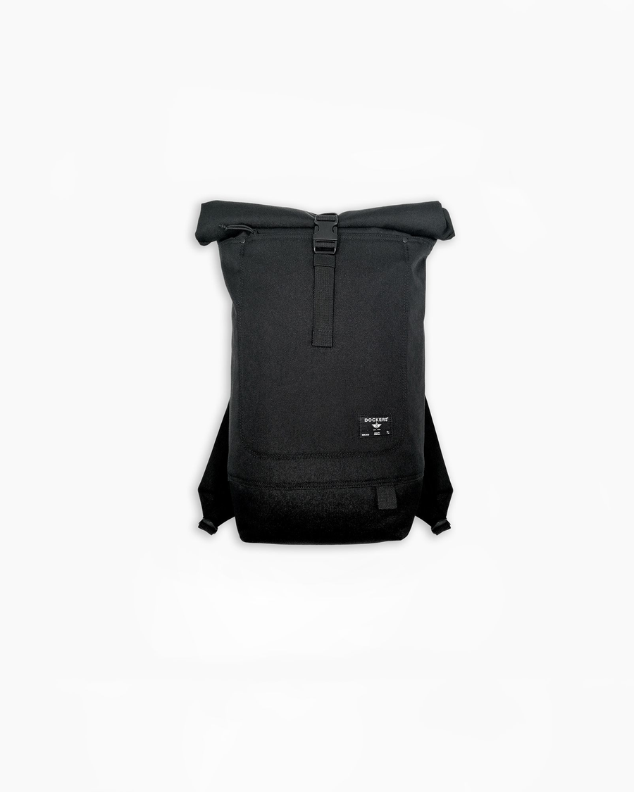 View of  Black Men's Roll Up Backpack.