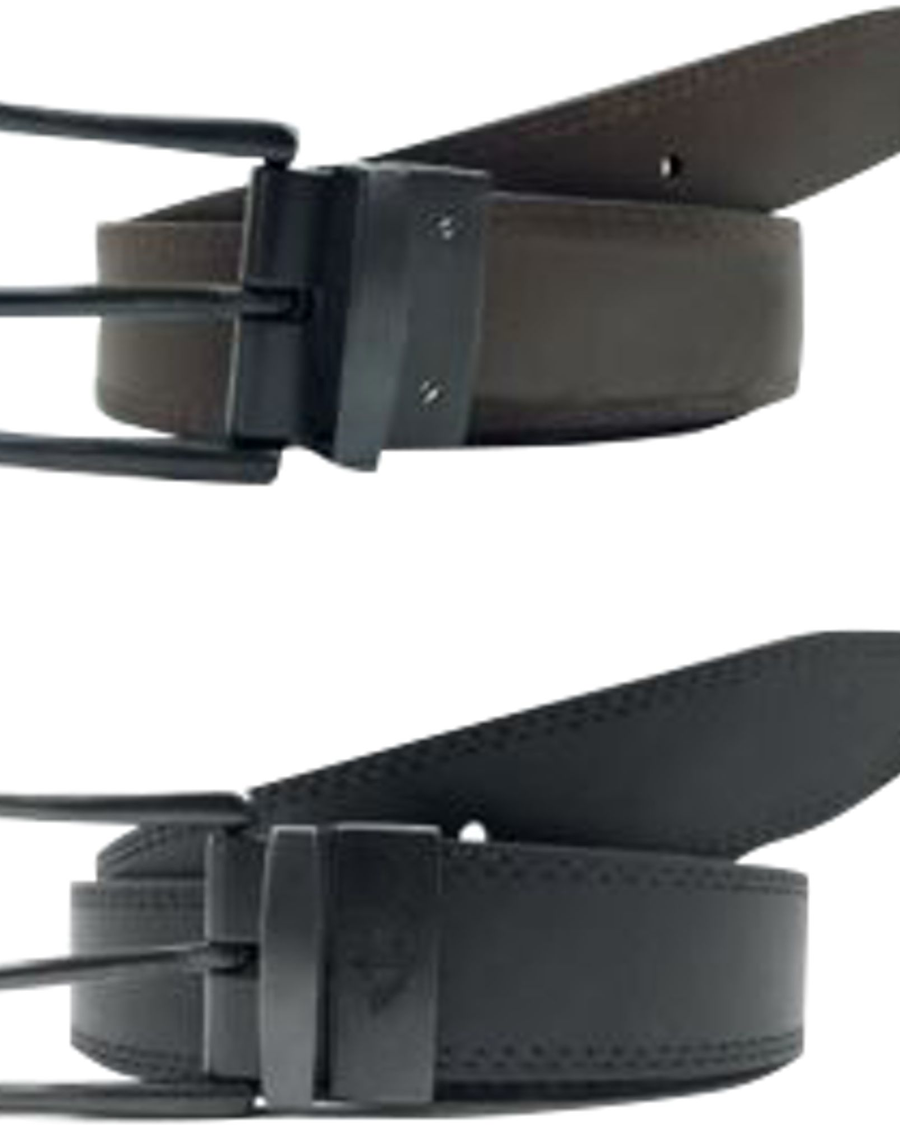 View of  Black/Brown Men's Reversible Casual Belt.