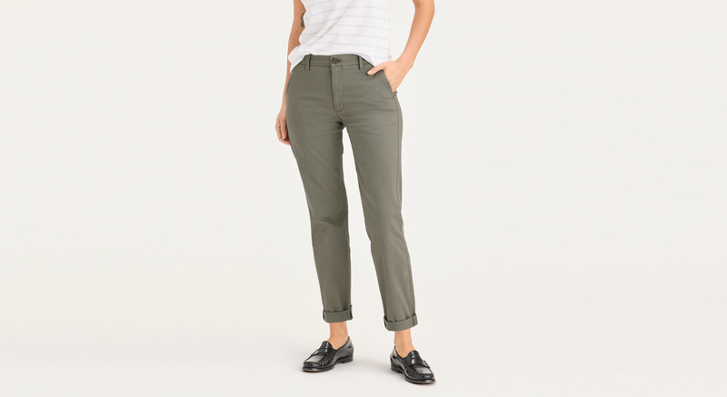 dress dockers pants women's Metro Trouser, Linen Natural, 6 at Amazon Women's Clothing store Dockers Women's Gray Mid Rise