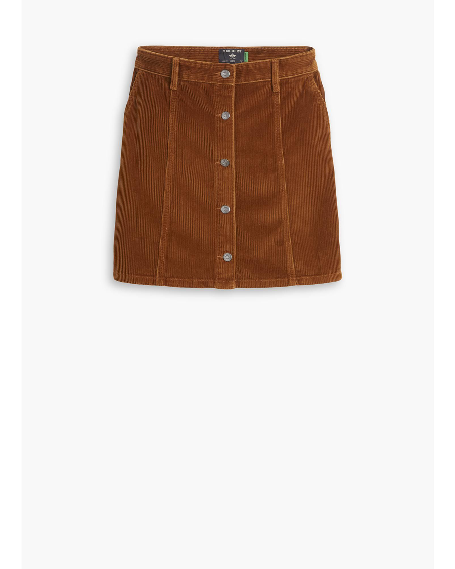 Brown skirt buttons hotsell