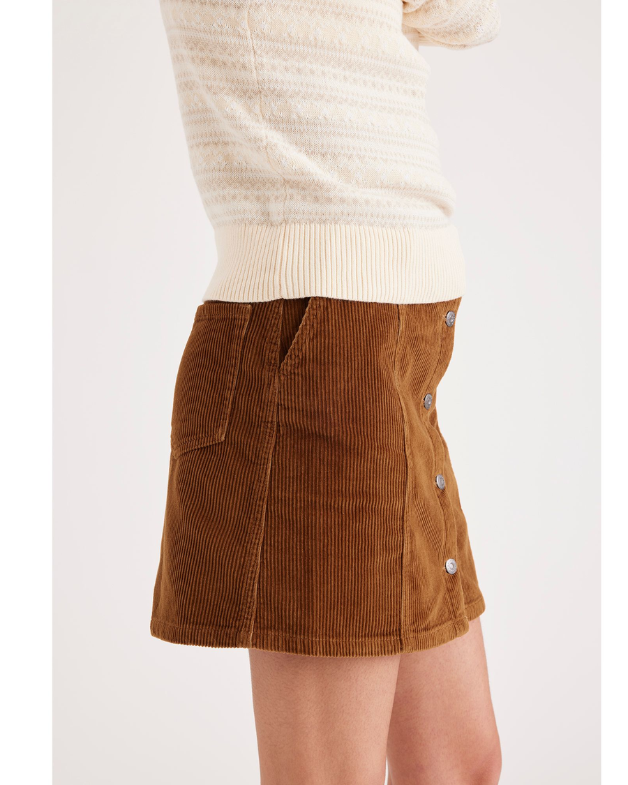 Women s Button Front Mini Skirt