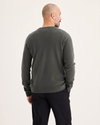 Back view of model wearing Chimera Crafted Cashmere Sweater, Regular Fit.