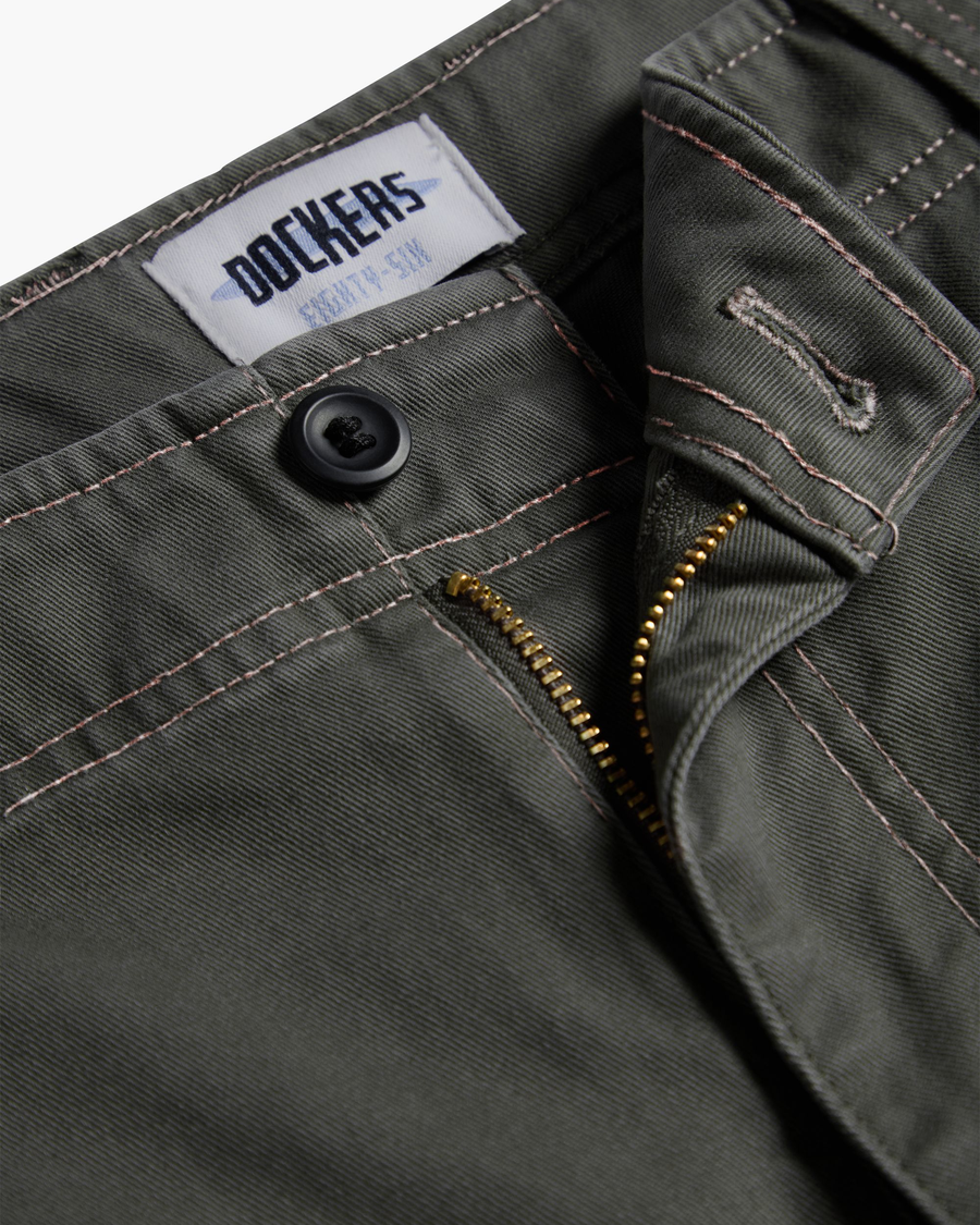 View of model wearing Chimera Eighty-Six Alpha Chino Pants, Loose Fit.