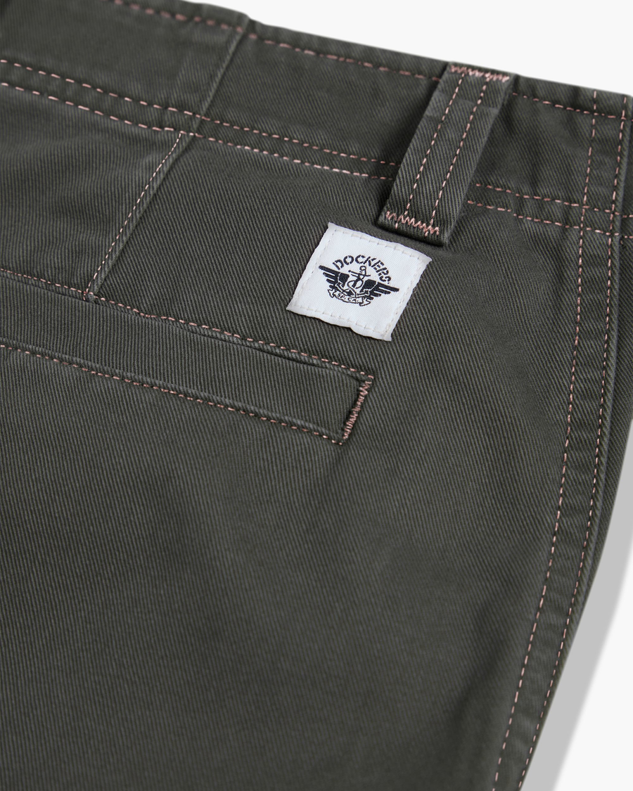 View of model wearing Chimera Eighty-Six Alpha Chino Pants, Loose Fit.