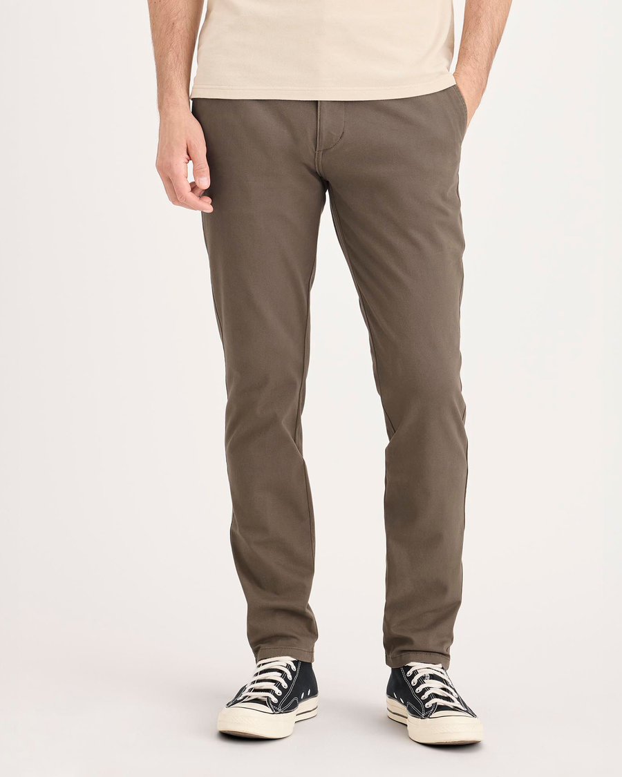 Front view of model wearing Chocolate Chip Ultimate Chino Pants with Smart 360 Flex™, Skinny Fit.