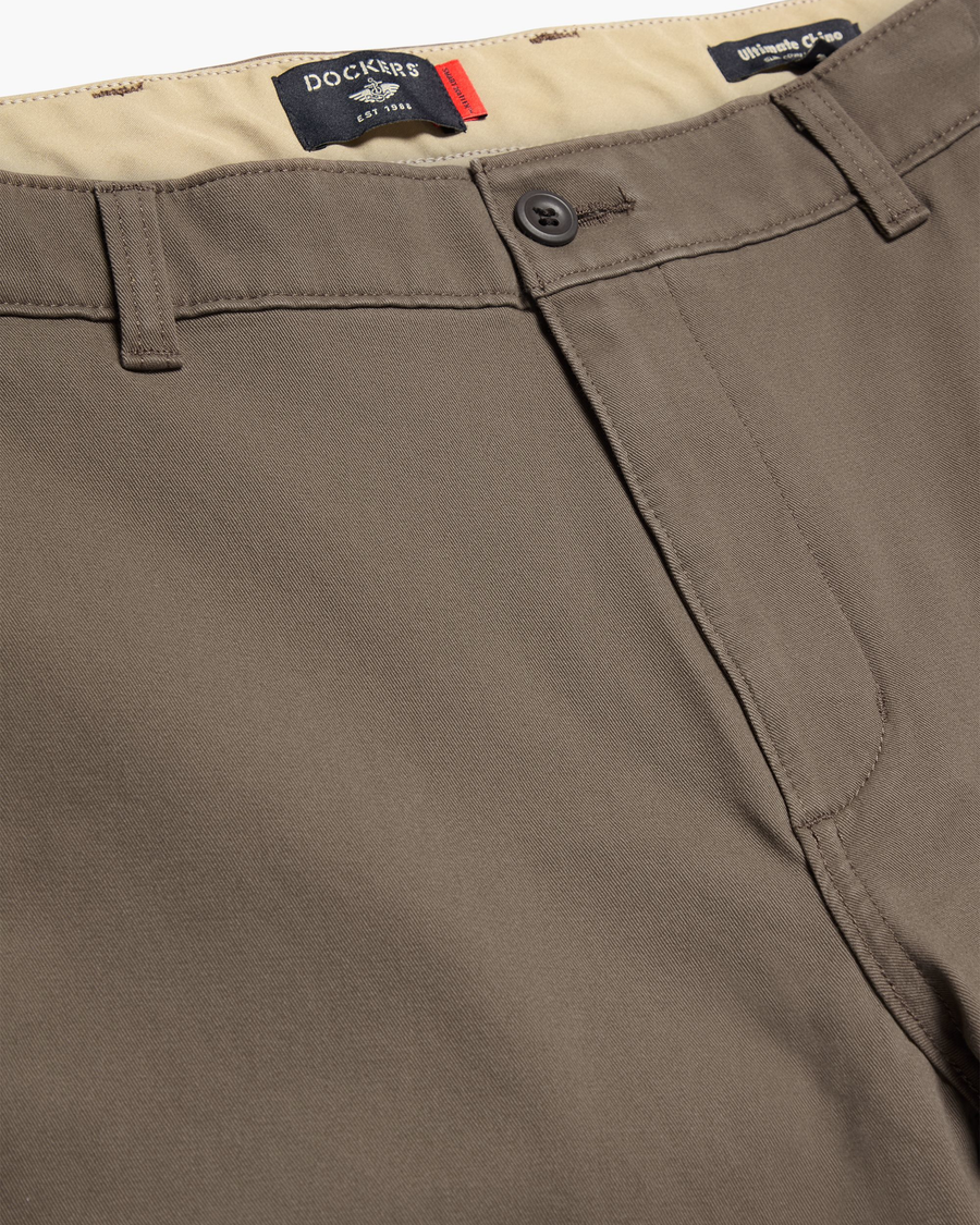 View of model wearing Chocolate Chip Ultimate Chinos, Slim Fit.