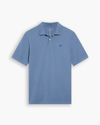 View of model wearing Coastal Fjord Pique Polo, Slim Fit.