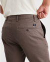 View of model wearing Coffee Quartz Men's Skinny Fit Original Chino Pants.
