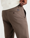 View of model wearing Coffee Quartz Men's Slim Fit Original Chino Pants.
