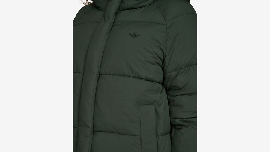 View of model wearing Deep Forest Women's Puffer Jacket.