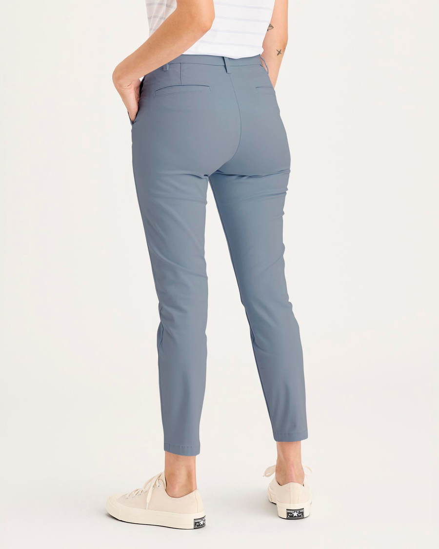 Back view of model wearing Folkstone Gray Weekend Chinos, Skinny Fit.