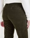 View of model wearing Forest Night Women's Slim Fit Weekend Chino Pants.