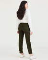 Back view of model wearing Forest Night Women's Slim Fit Weekend Chino Pants.