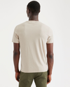 Back view of model wearing Grit Men's Slim Fit Logo Tee.