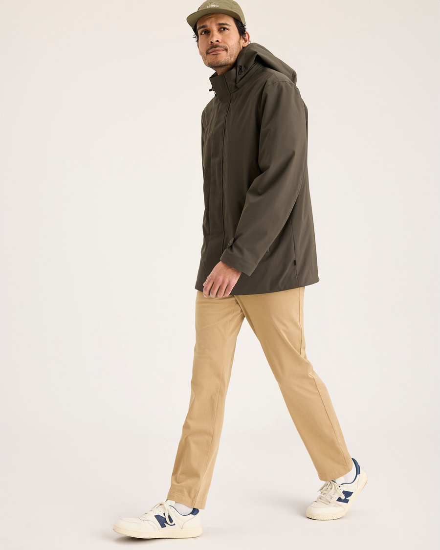 View of model wearing Harvest Gold Go Activeflex Chino, Slim Fit.