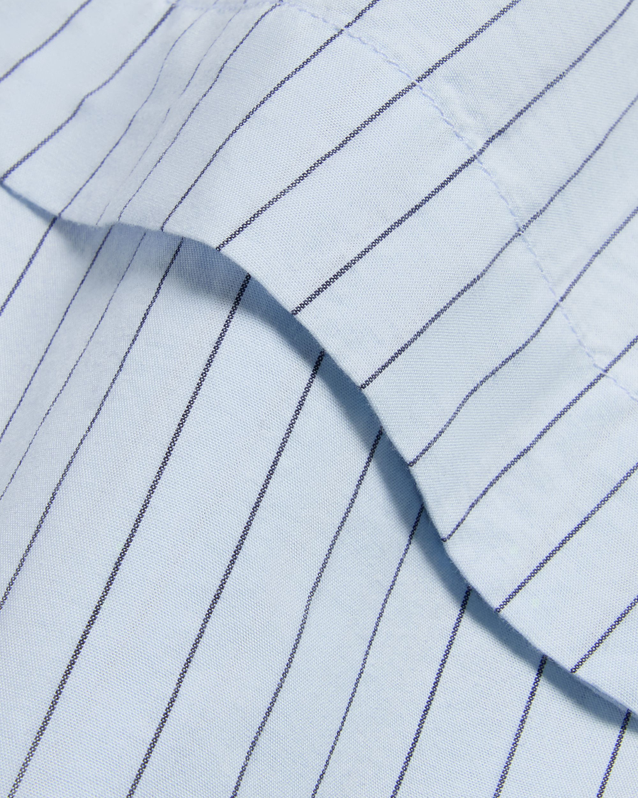 View of model wearing Ice Water Boxy Cropped Shirt, Relaxed Fit.