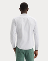 Back view of model wearing Lucent White Ultimate Shirt, Slim Fit.