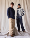 View of model wearing Mariner Navy Dockers® x Transnomadica Mariner Sweater.