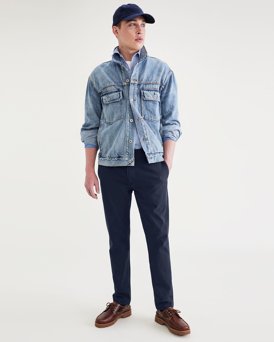 Pantalones Chinos Dockers Go Active Flex Skinny - Tejido Elástico, Corte Ajustado, Color Navy Blazer