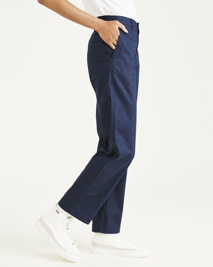 Women's High Waisted Straight Fit Original Khaki Pants – Dockers®