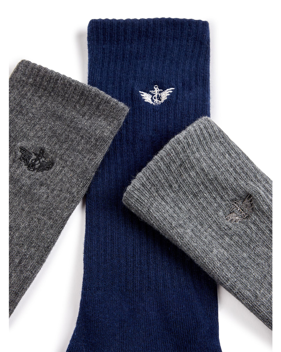 View of  Navymul Men's Knit Socks - 3 Pack.