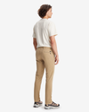 Back view of model wearing New British Khaki Men's Skinny Fit Smart 360 Flex Alpha Khaki Pants.