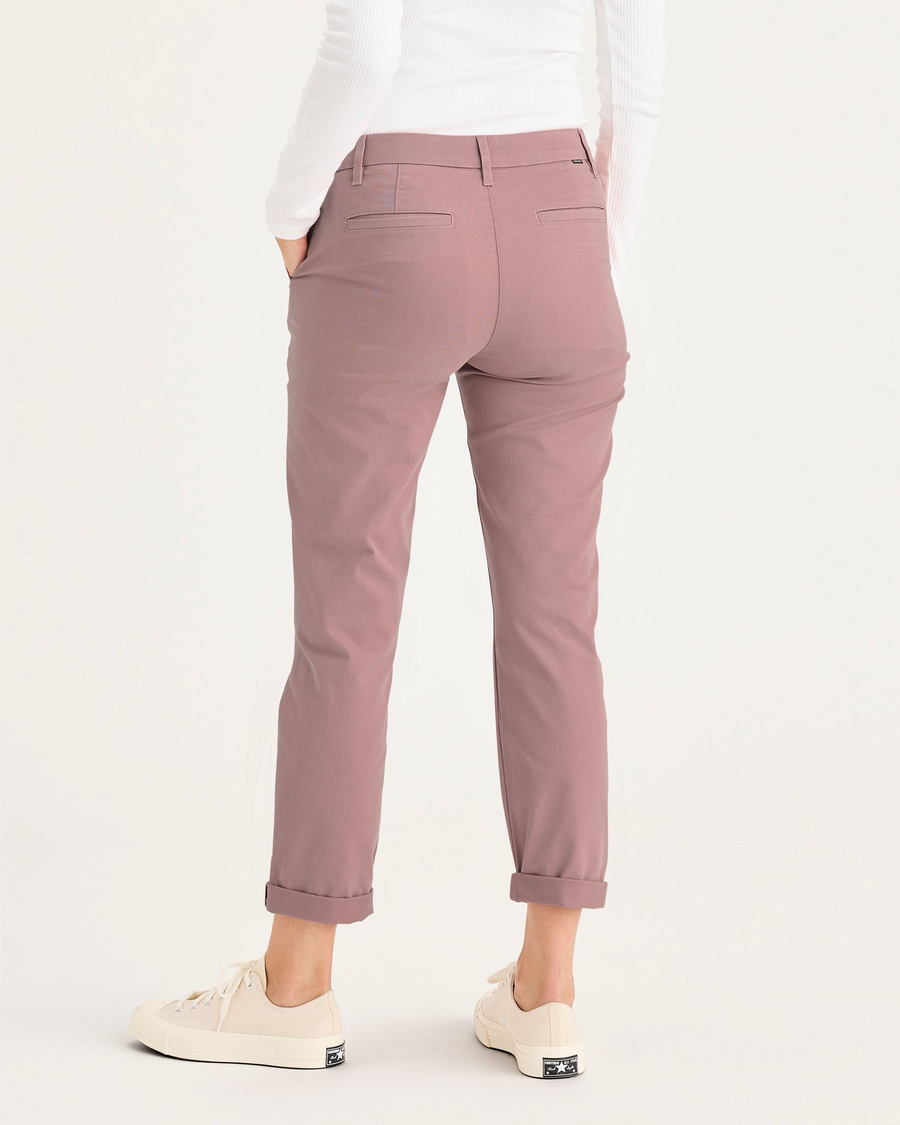 Back view of model wearing Old Rose Weekend Chino Pants, Slim Fit.