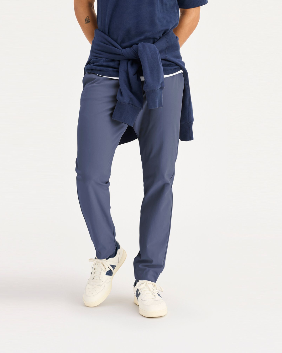 Front view of model wearing Ombre Blue Go Jogger, Slim Fit with Airweave.