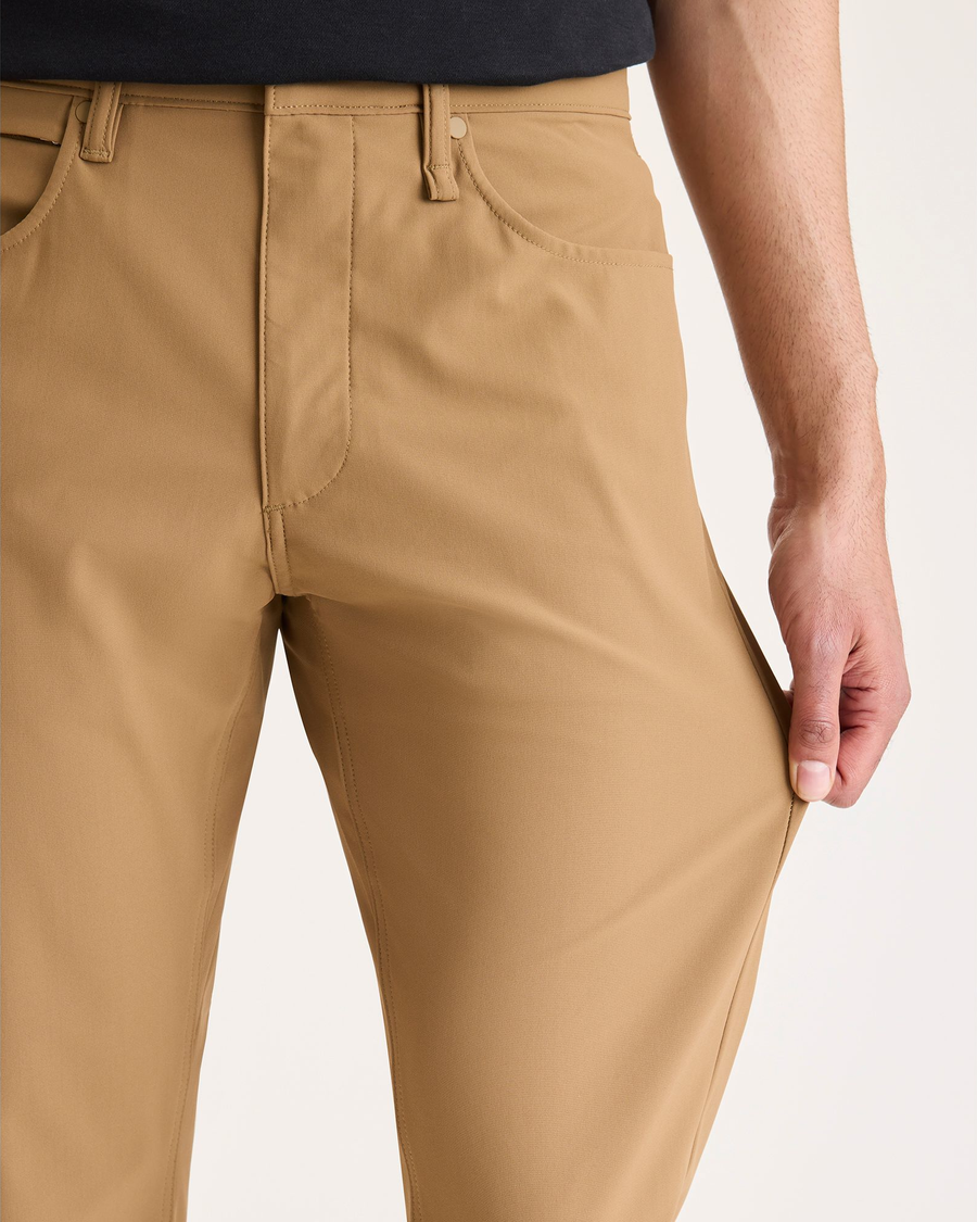 View of model wearing Otter Go Pant, Slim Fit with Airweave.