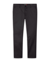 Front view of model wearing Pirate Black Essential Chino Pants, Slim Fit.
