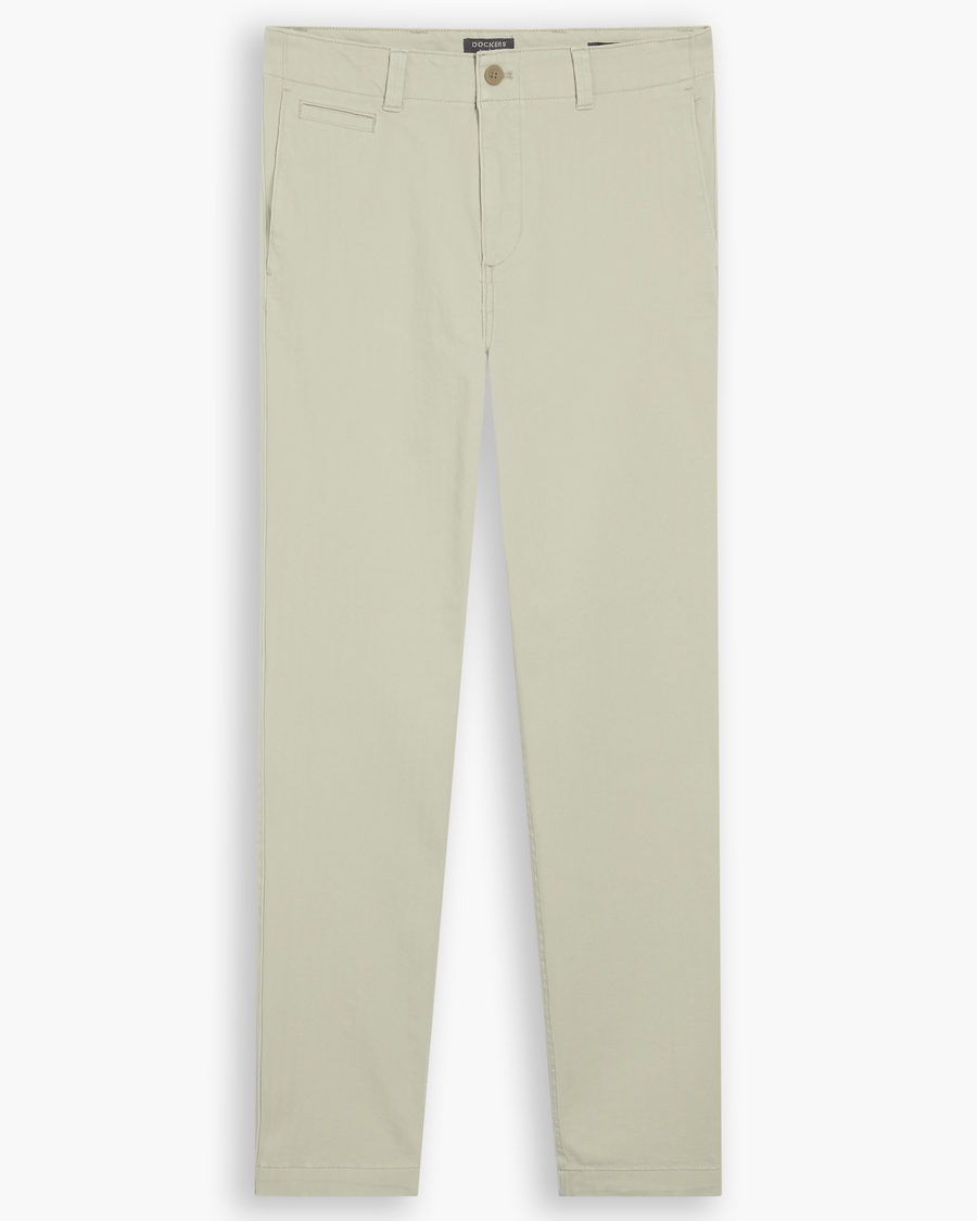 View of model wearing Pure Cashmere Alpha Chino Pants, Slim Fit.