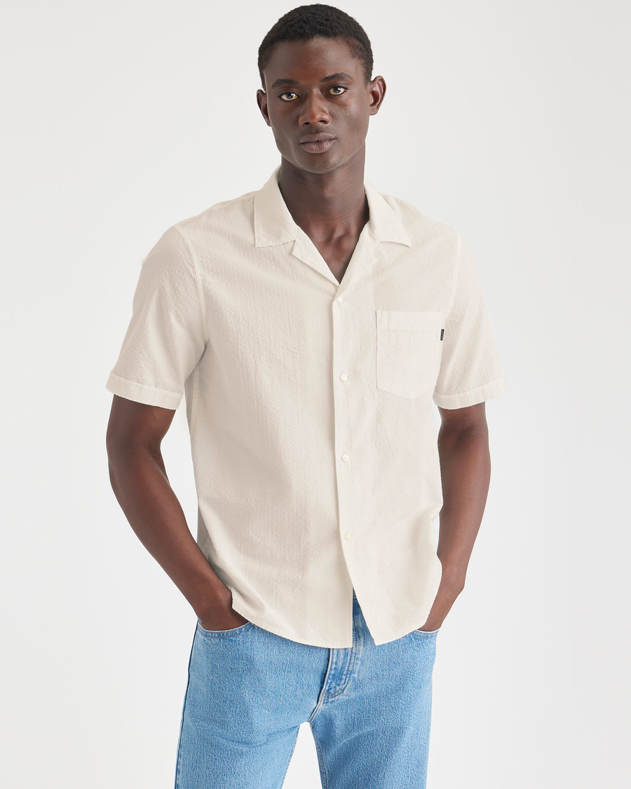 dockers short sleeve dress shirts Camp Shirt, Regular Fit