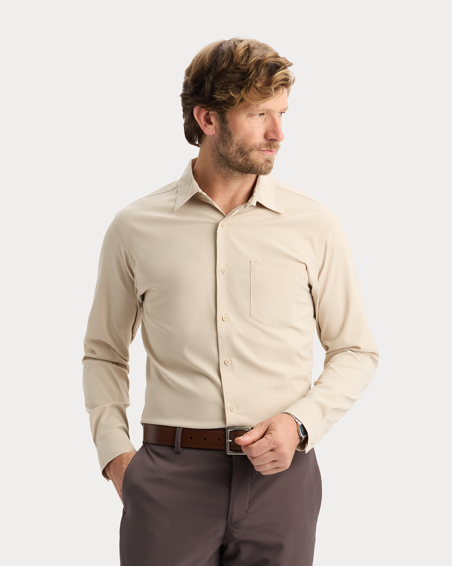 Chemise Manches Longues Homme, Vert Argile Rayée, Coton | SERGE BLANCO – Serge Blanco Chemise Manches Longues Homme, Vert Argile Rayée, Coton | SERGE BLANCO – Serge Blanco