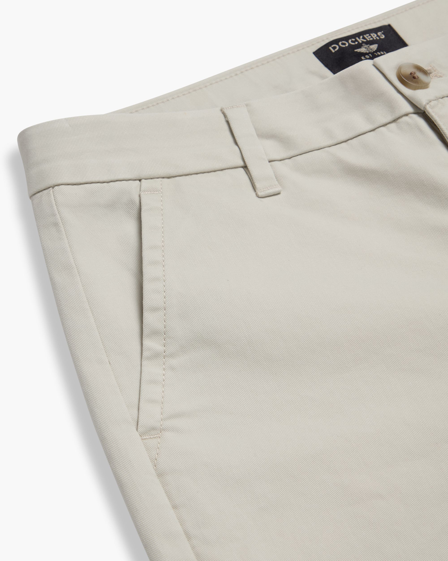 View of model wearing Silver Birch Weekend Chino Pants, Slim Fit.