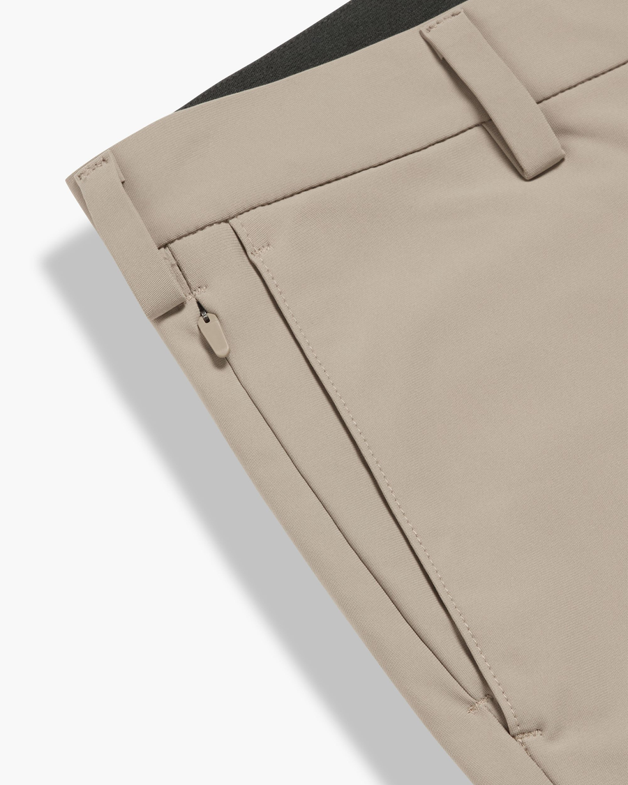 View of model wearing Timberwolf Go Chino, Slim Fit with Airweave.