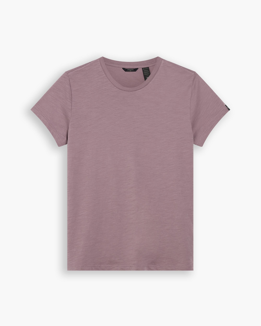 View of model wearing Toadstool Favorite Tee Shirt, Slim Fit.