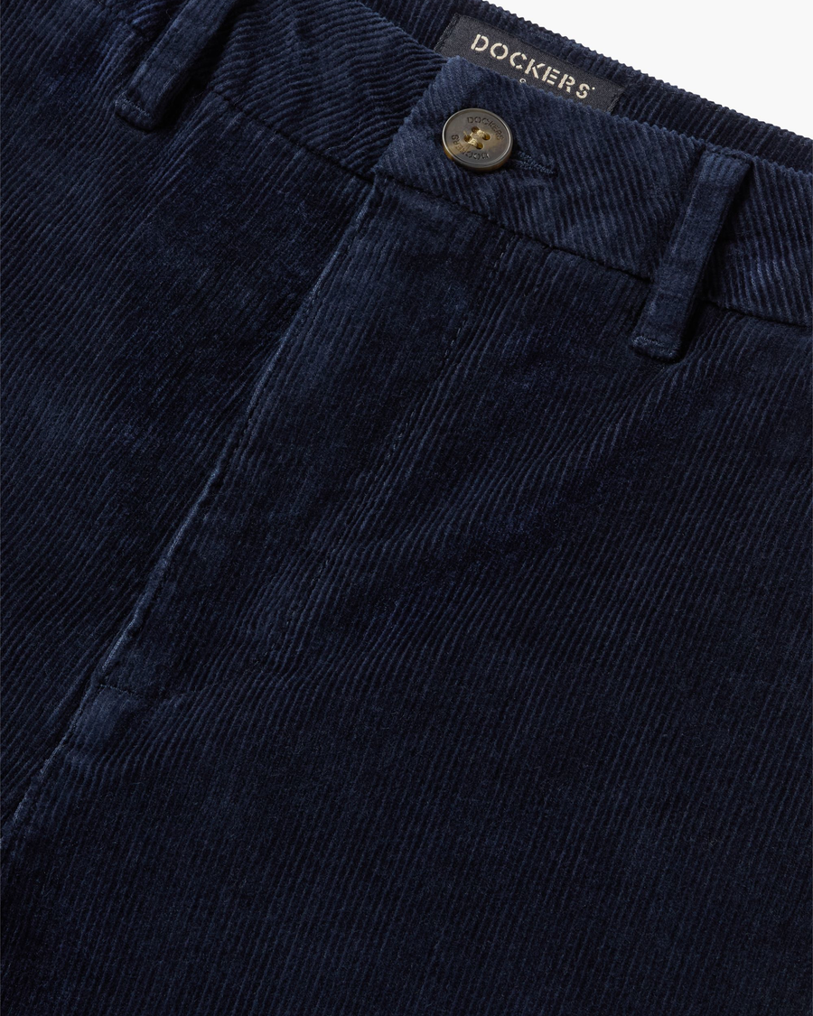 View of model wearing Total Eclipse Blake Chino, High Straight Fit.