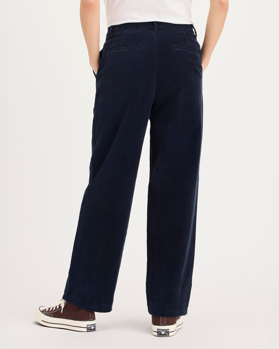 Back view of model wearing Total Eclipse Blake Chino, High Straight Fit.